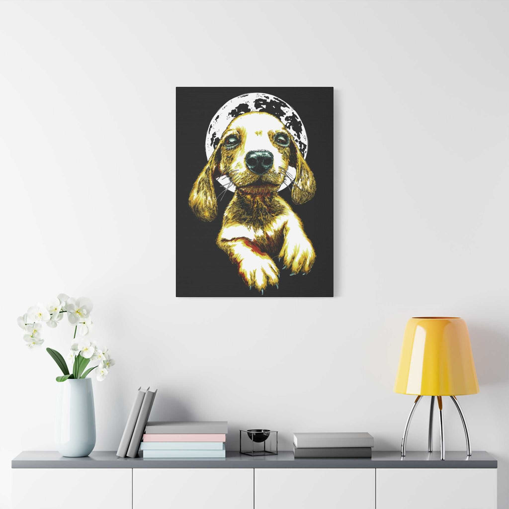 Add a touch of whimsy to your walls with our Whimsical Dog Canvas Wall Art - 1.25" Stretched Matte Print. Perfect for dog lovers!