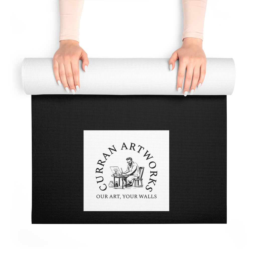 Frog Yoga Mat, Hand Drawn Art, Frog Art Mat, Unique Yoga Mat