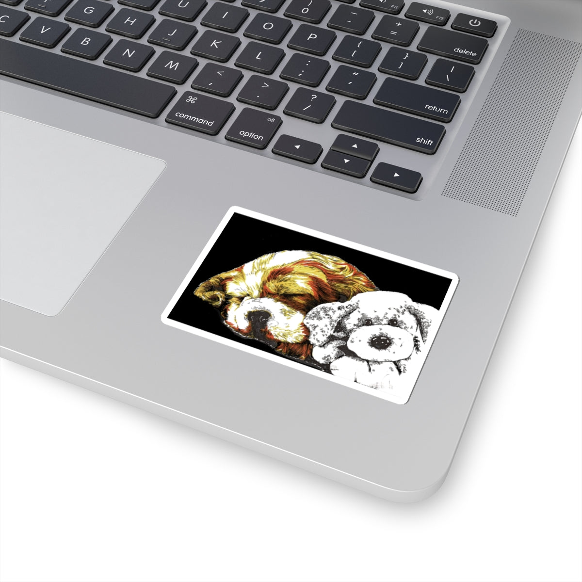 Cocker Spaniel Dog & Stuffed Animal Kiss-Cut Stickers