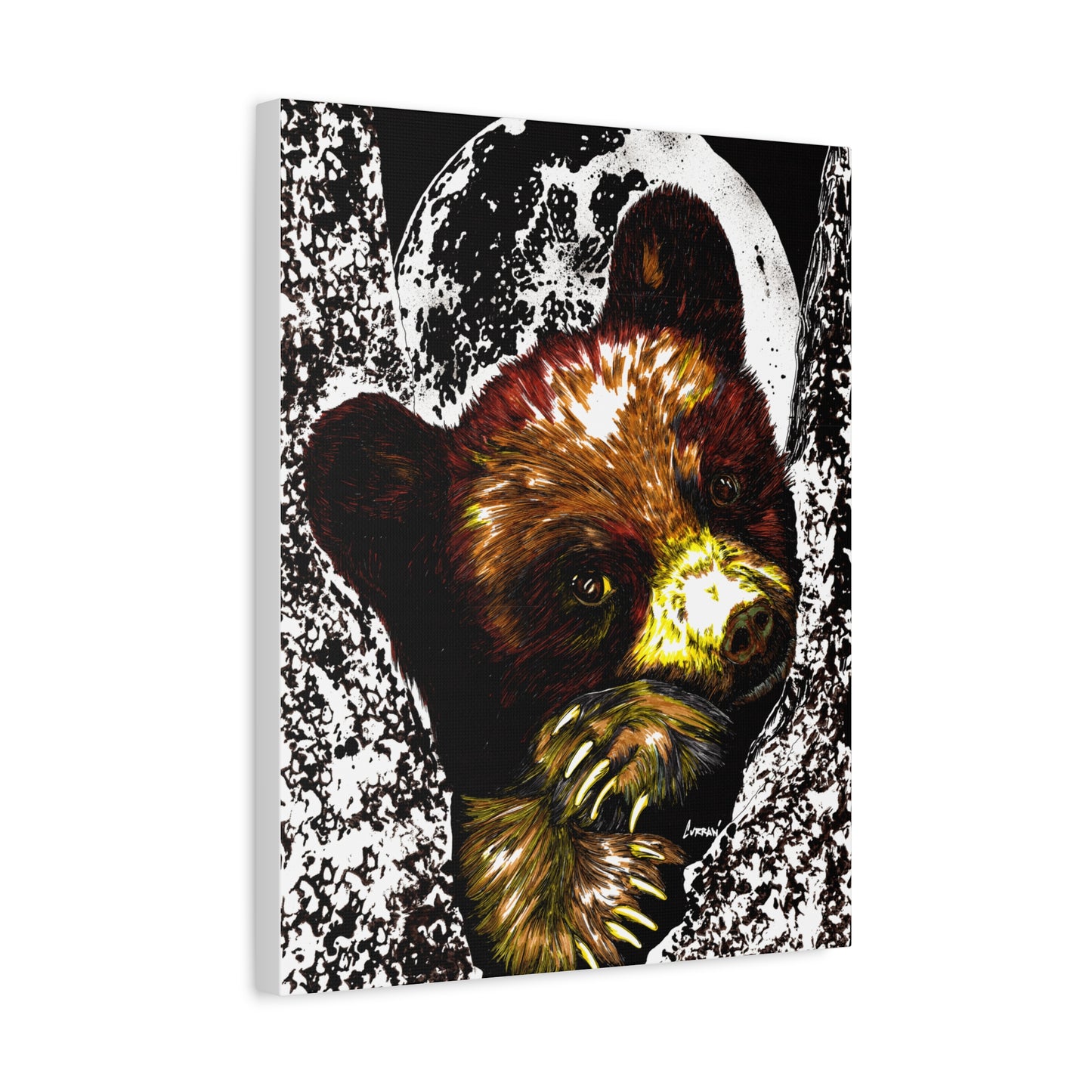 Brown Bear Cub Print of the Original, hand drawn wall art