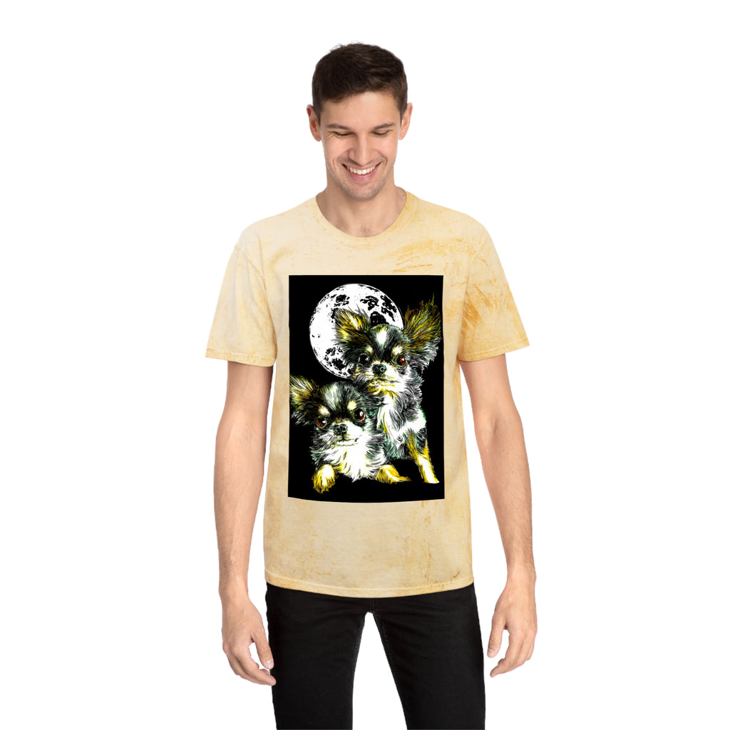 Chihuahua Unisex Color Blast T-Shirt - Moonlit Night Design