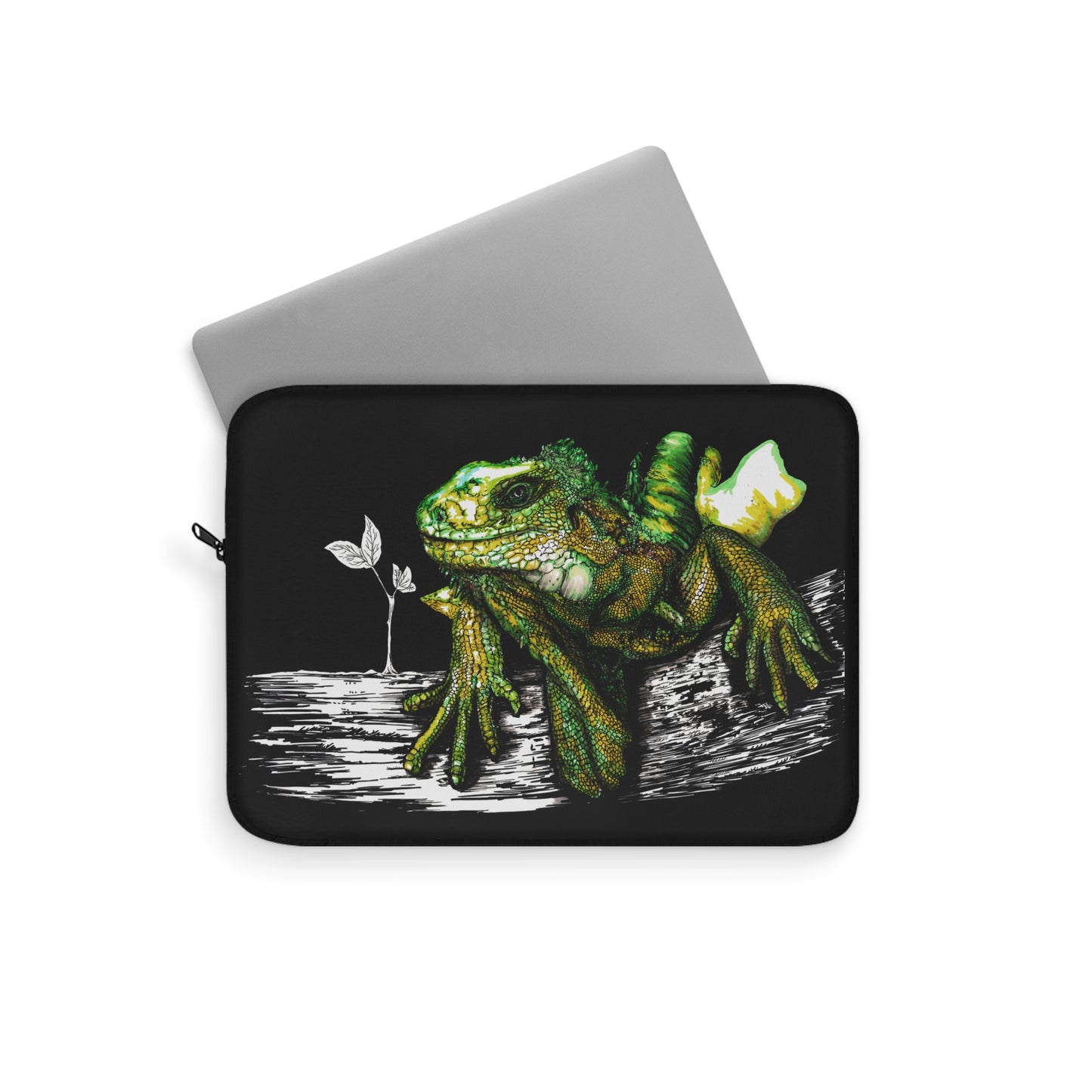 Vibrant Iguana Laptop Sleeve - Colorful Nature Design