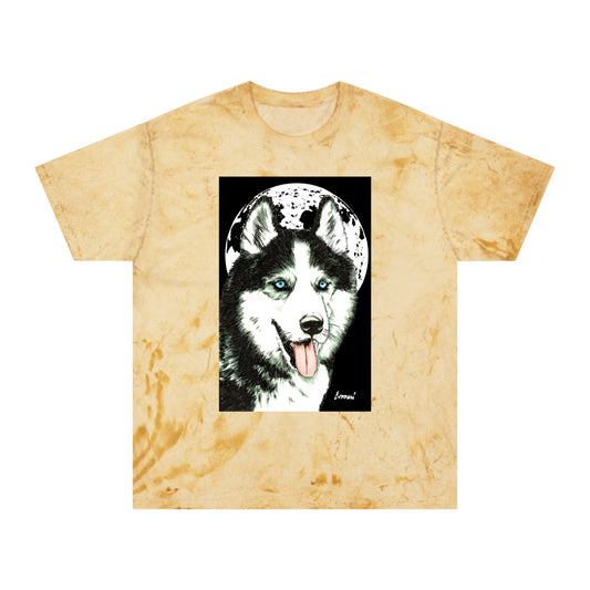 Siberian Husky Moon Graphic Tee for Animal Lovers