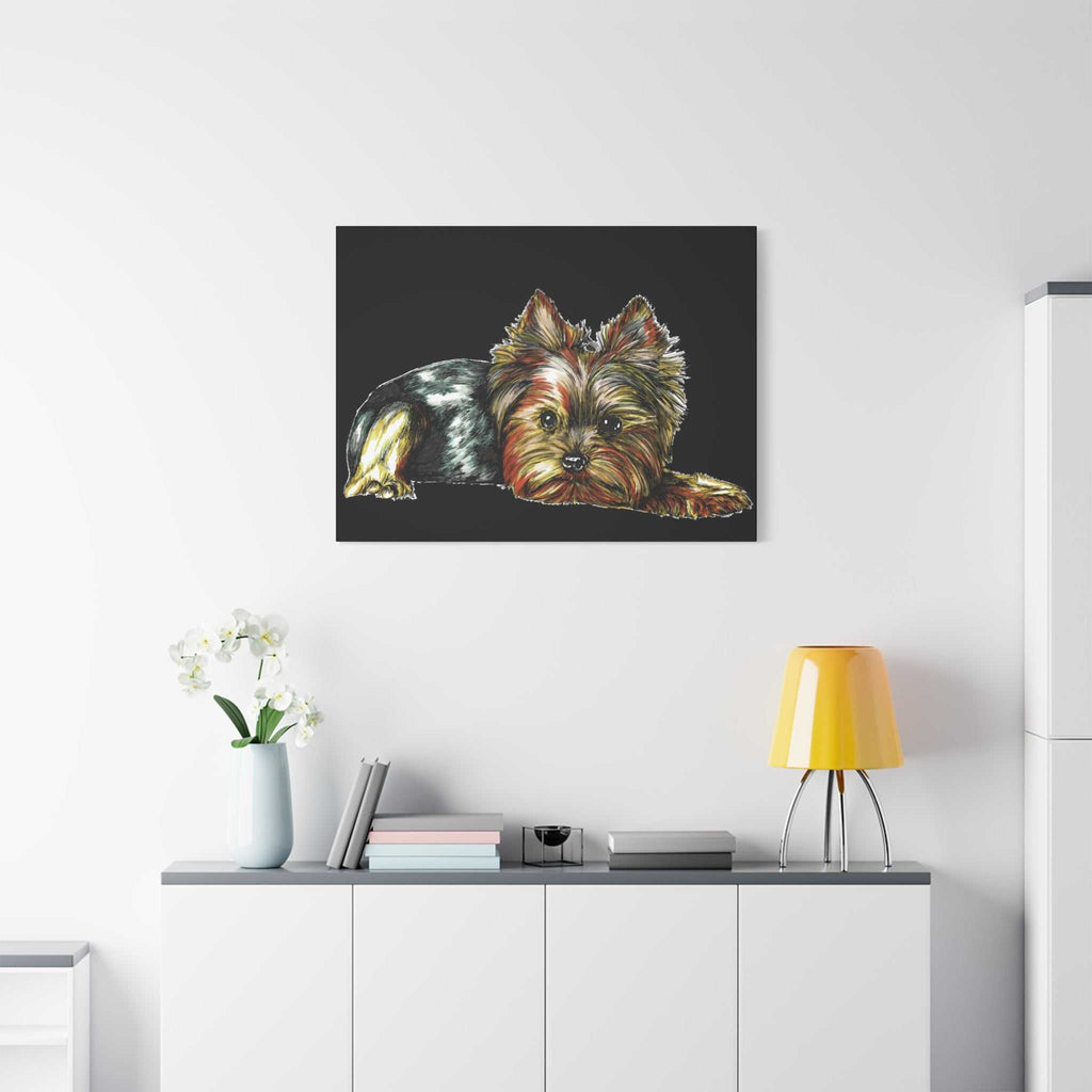 Bring home our Yorkshire Terrier Canvas Art - Cute Dog Stretched Print for Pet Lovers and show off your furry friend in style!
