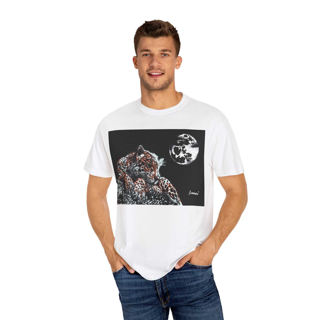 Moonlit Leopard Unisex Garment-Dyed T-Shirt