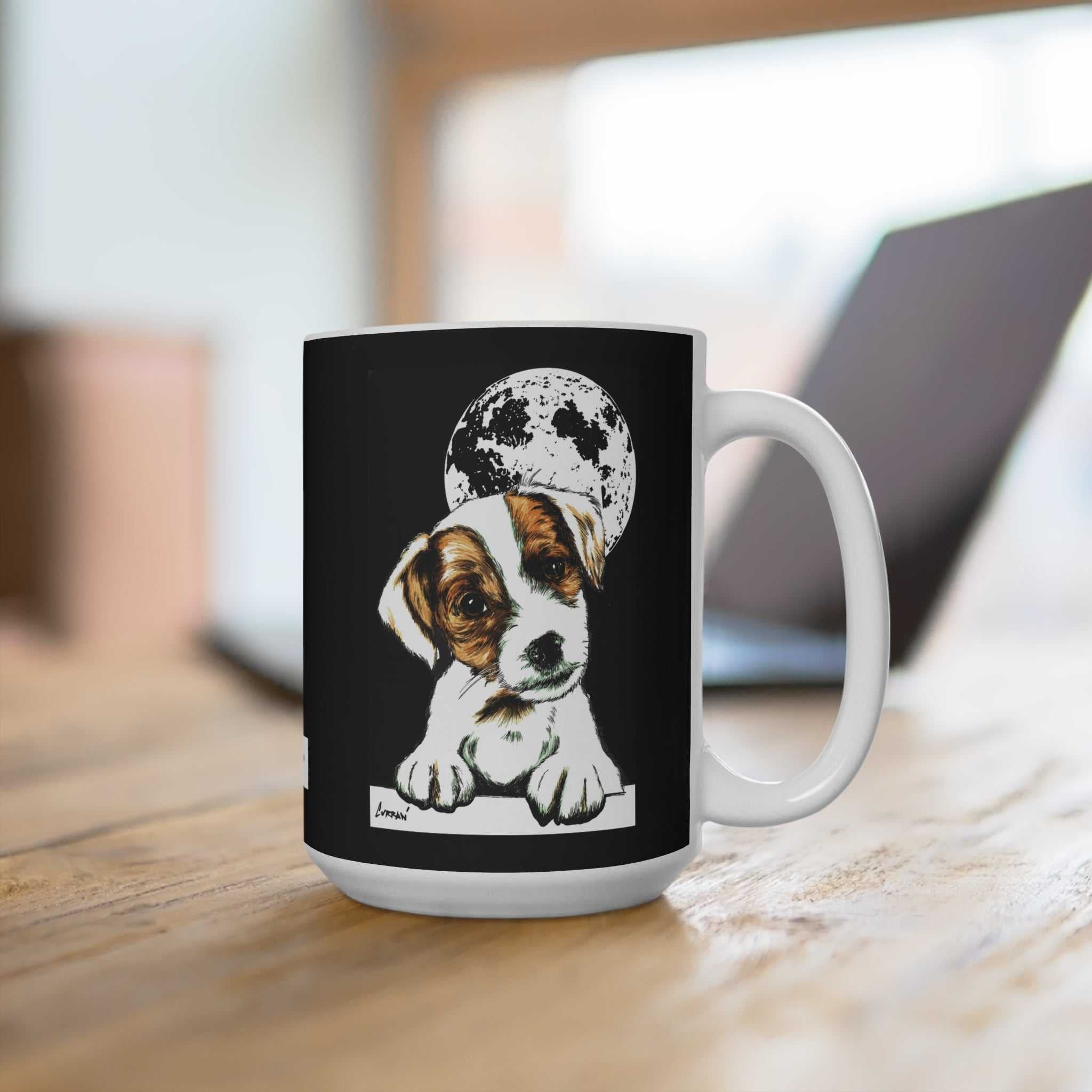 Adorable Beagle Moonlight 15oz Mug