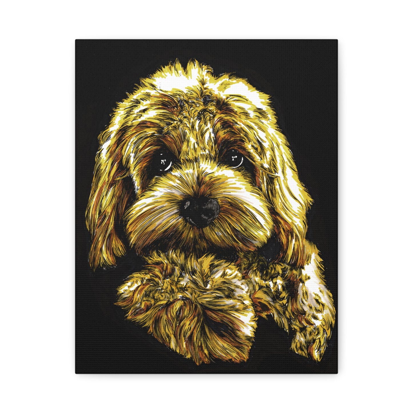 Goldendoodle Print, Hand-Drawn Original Dog Art,
