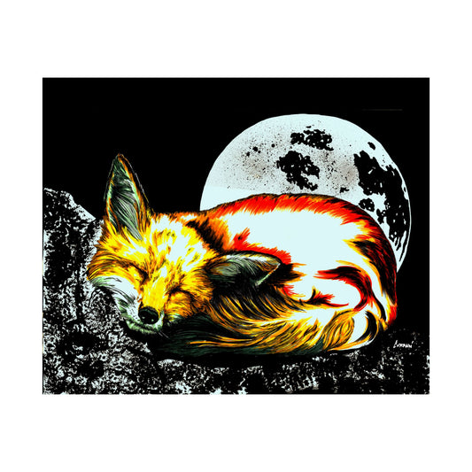 Dreamy Fox Satin Poster - 300gsm Art Print for Animal Lovers