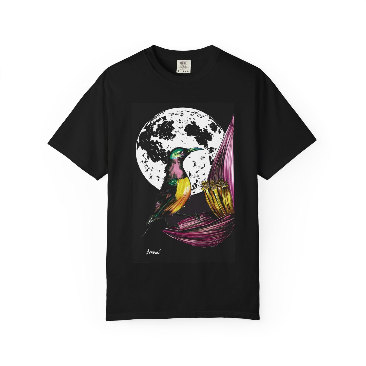 Moonlit Hummingbird Unisex T-Shirt - Vibrant Nature Design