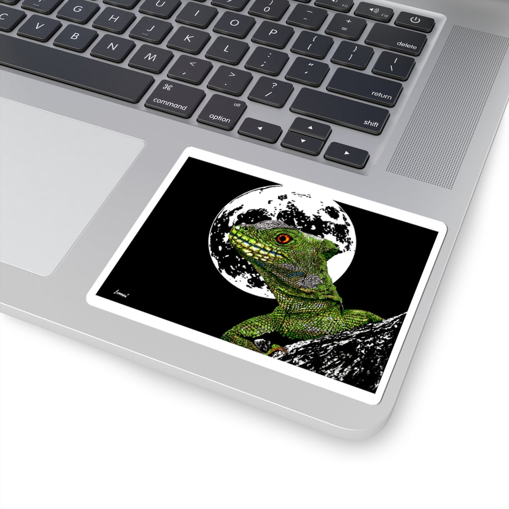 Lizard Moon Kiss-Cut Stickers - Unique Nature-Inspired Decor
