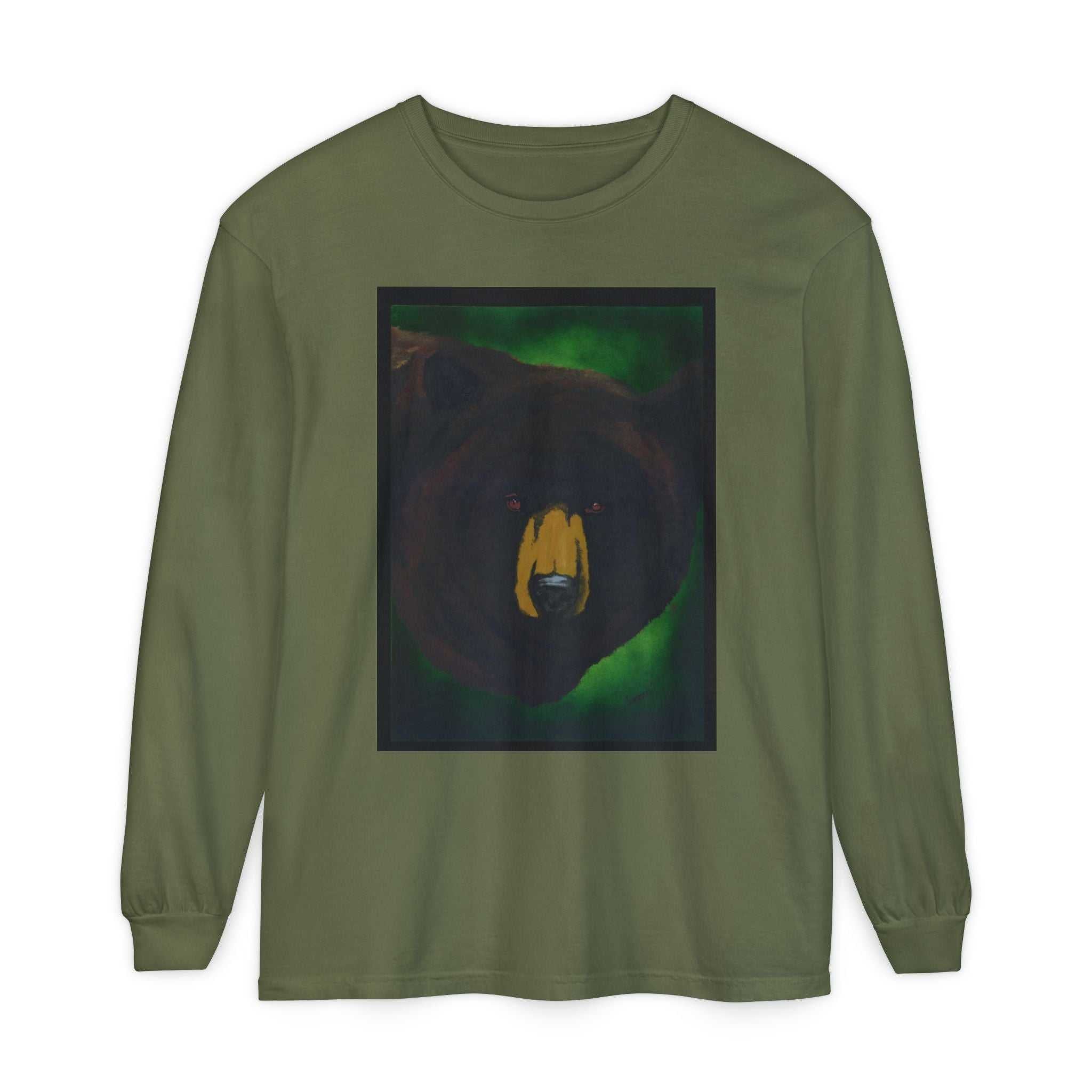 Brown Bear Portrait Long Sleeve Unisex T Shirt
