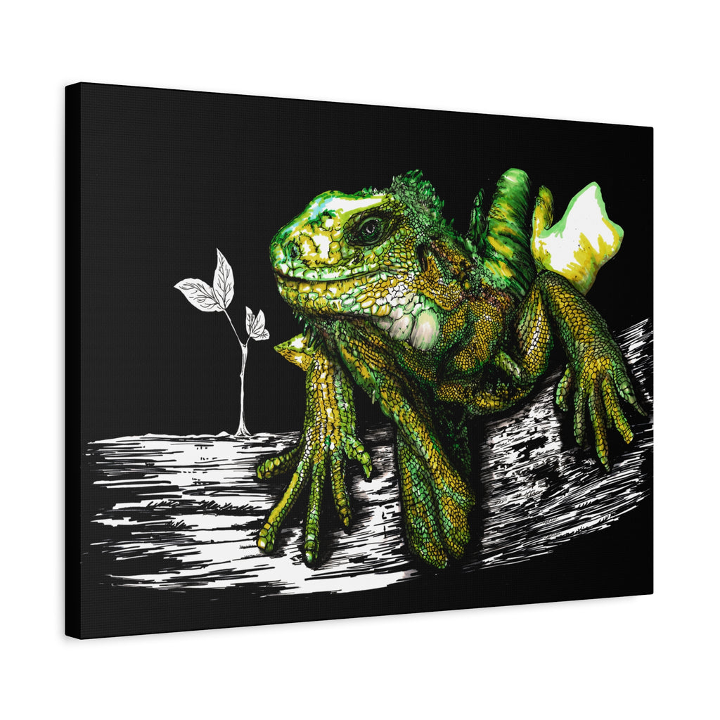 Iguana Print, Hand-Drawn Reptile Art, Lizard Wall Decor