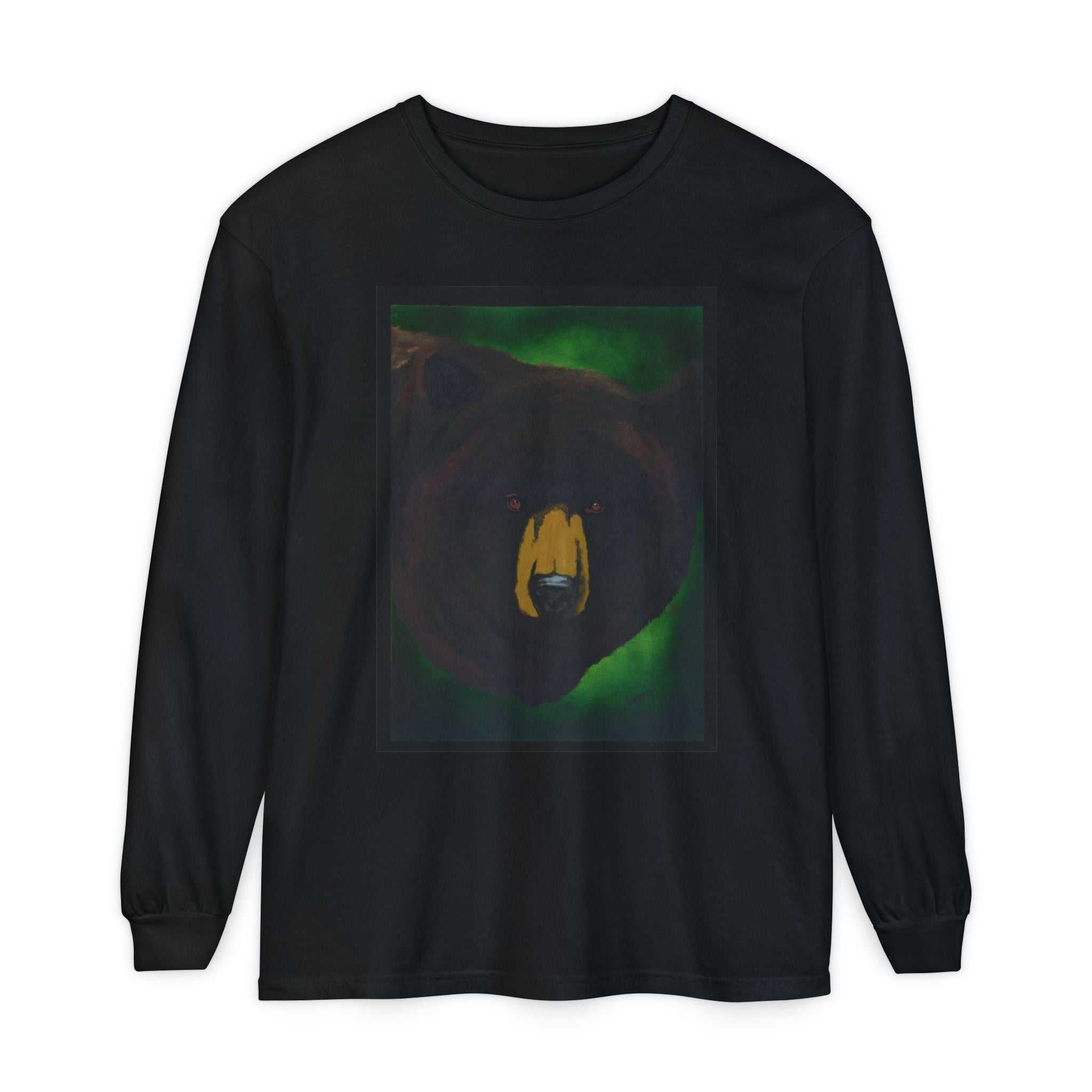 Brown Bear Portrait Long Sleeve Unisex T Shirt