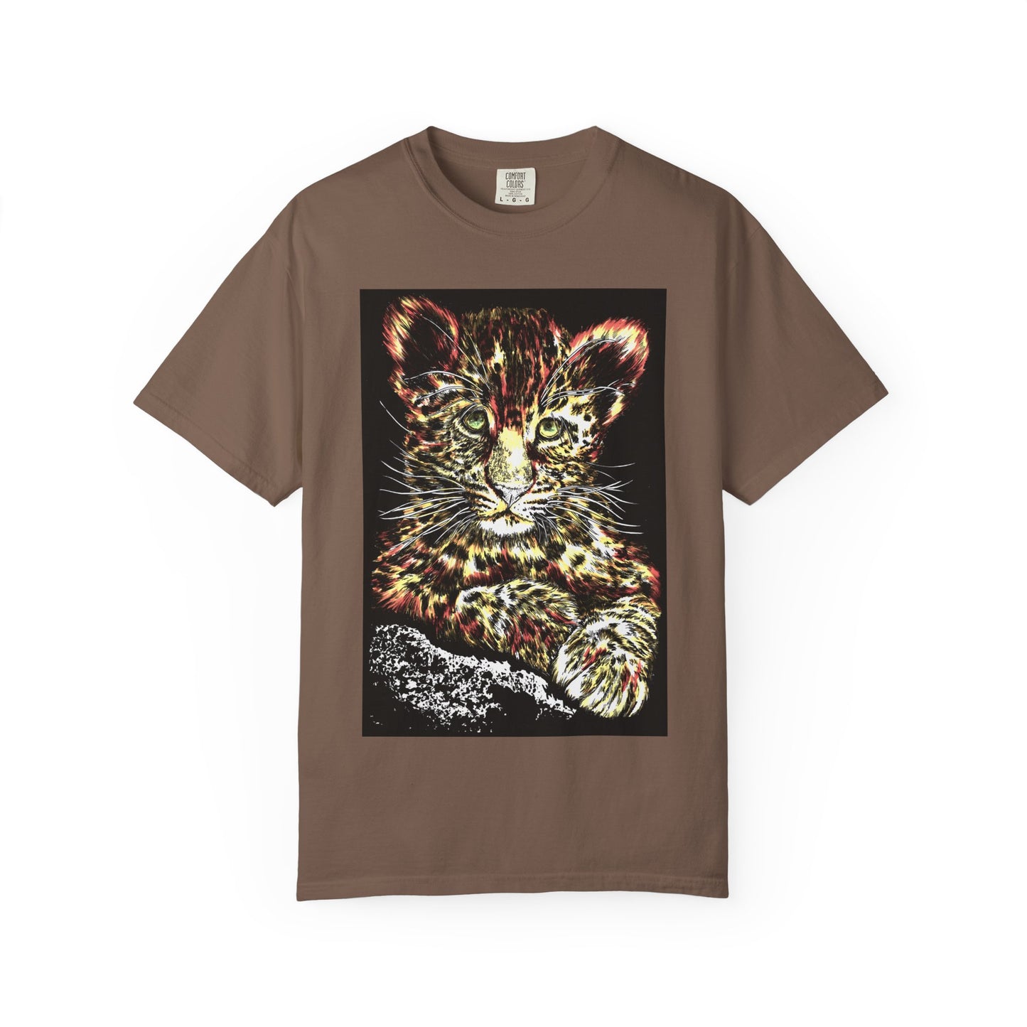 Wildlife Lovers Unisex Garment-Dyed T-shirt featuring Playful Leopard Cub