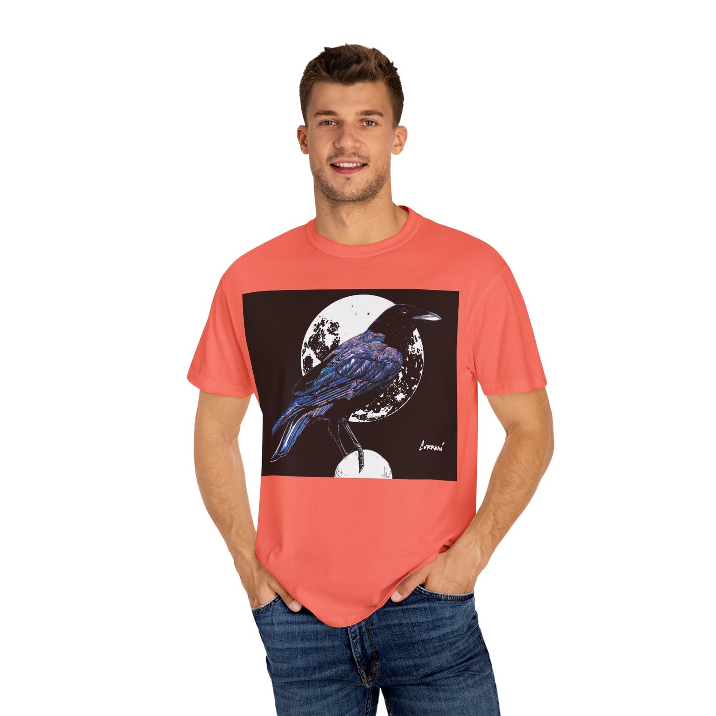 Crow Garment-Dyed T-Shirt for Nature Lovers