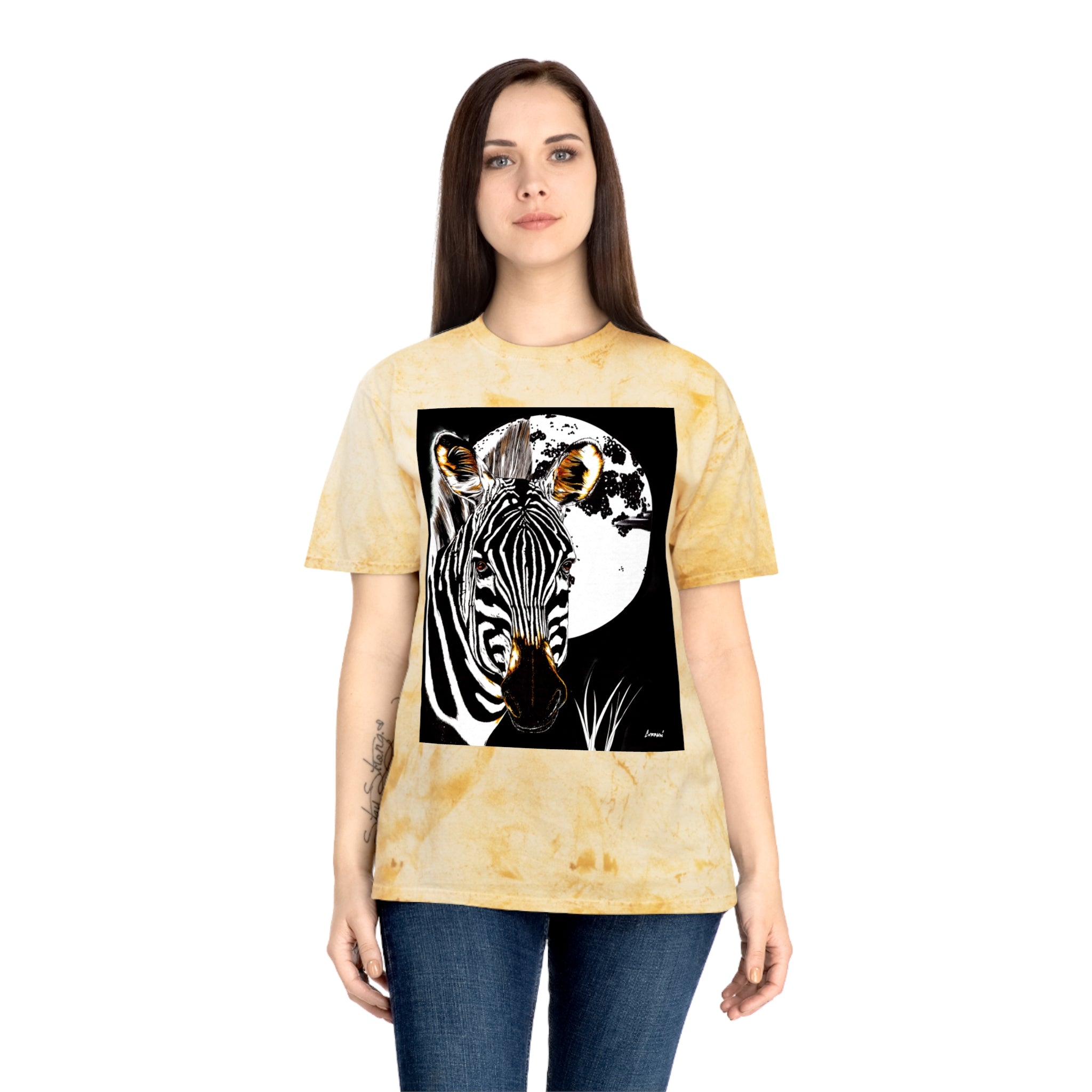 Color Blast Zebra Unisex T shirt