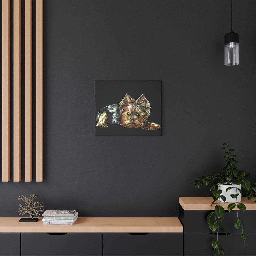 Bring home our Yorkshire Terrier Canvas Art - Cute Dog Stretched Print for Pet Lovers and show off your furry friend in style!