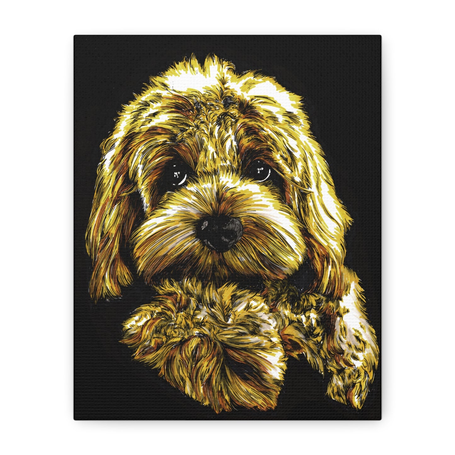 Goldendoodle Print, Hand-Drawn Original Dog Art,