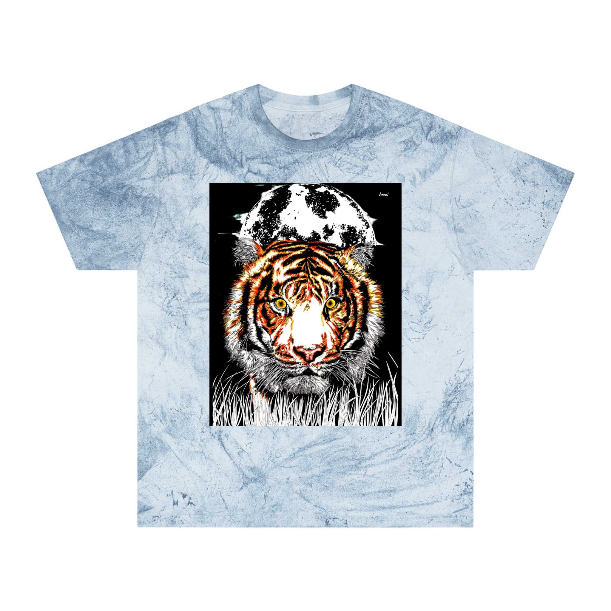 Color Blast Tiger Unisex T Shirt Original Hand Drawn Art