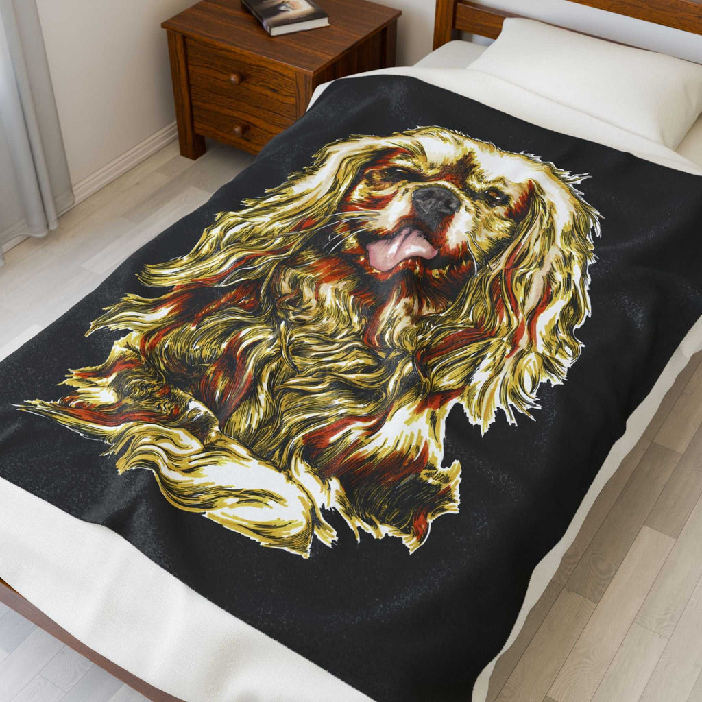 Cavalier King Charles Spaniel Plush Blanket Pet Lover Gift