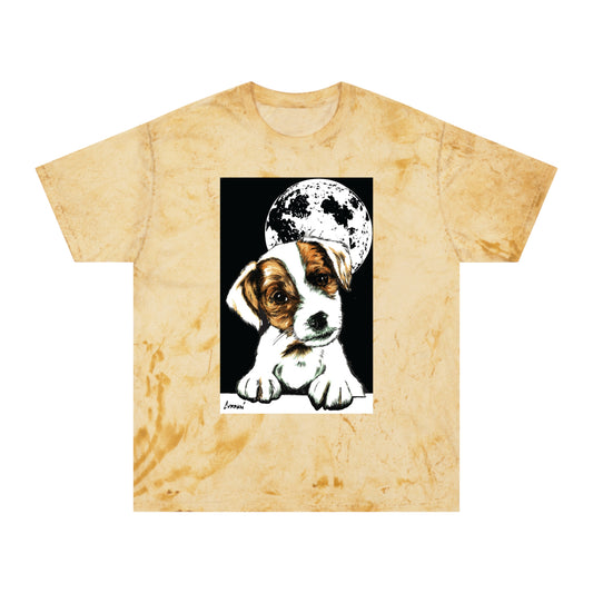 Color Blast Beagle Moon Unisex T Shirt for Pet Lovers