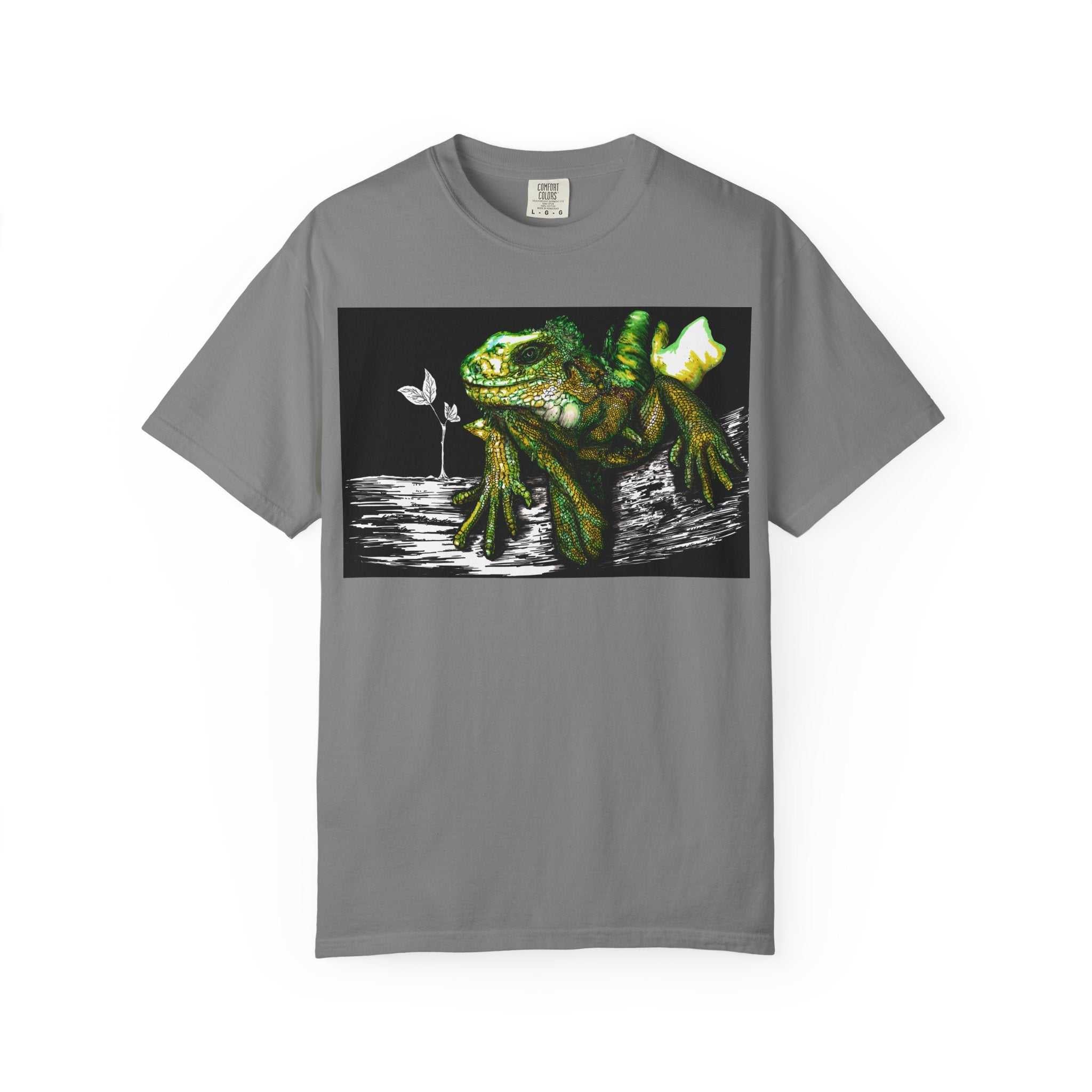 Iguana Unisex T-shirt - Hand Painted Art Design