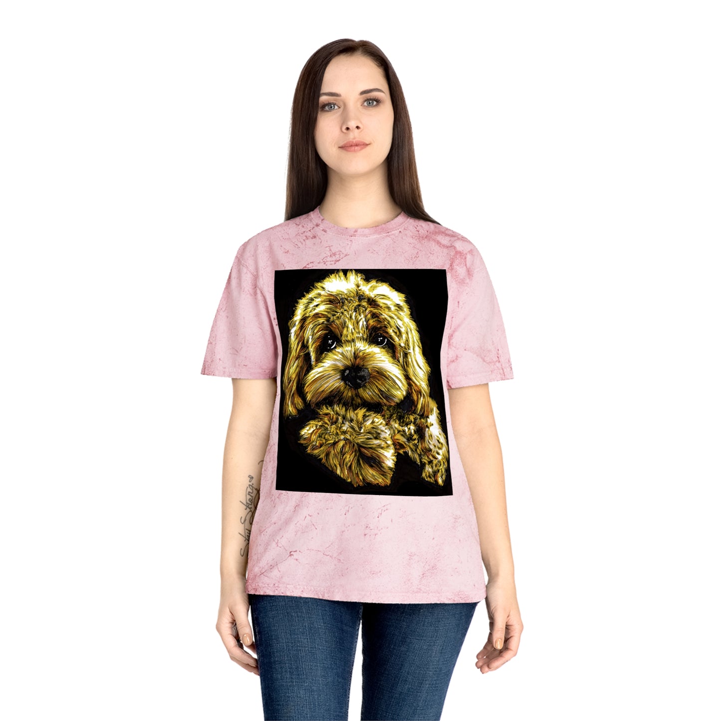 Puppy Color Blast Lover T-Shirt - Unisex Pet Portrait Tee