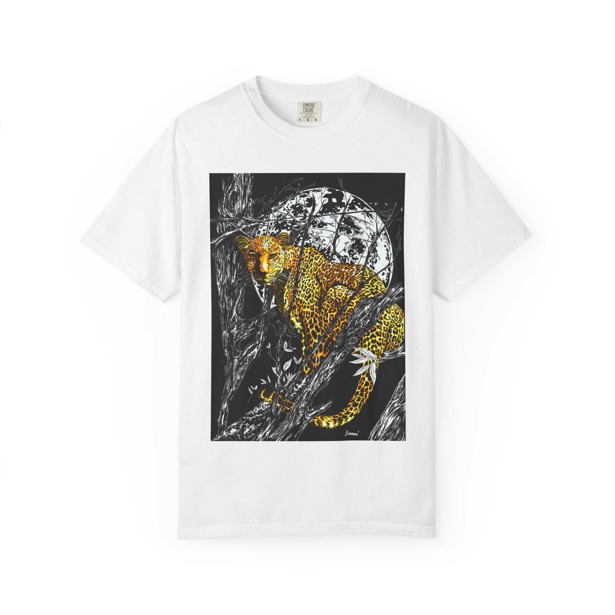 Leopard Unisex Garment-Dyed T-Shirt - Wild Animal Art Tee