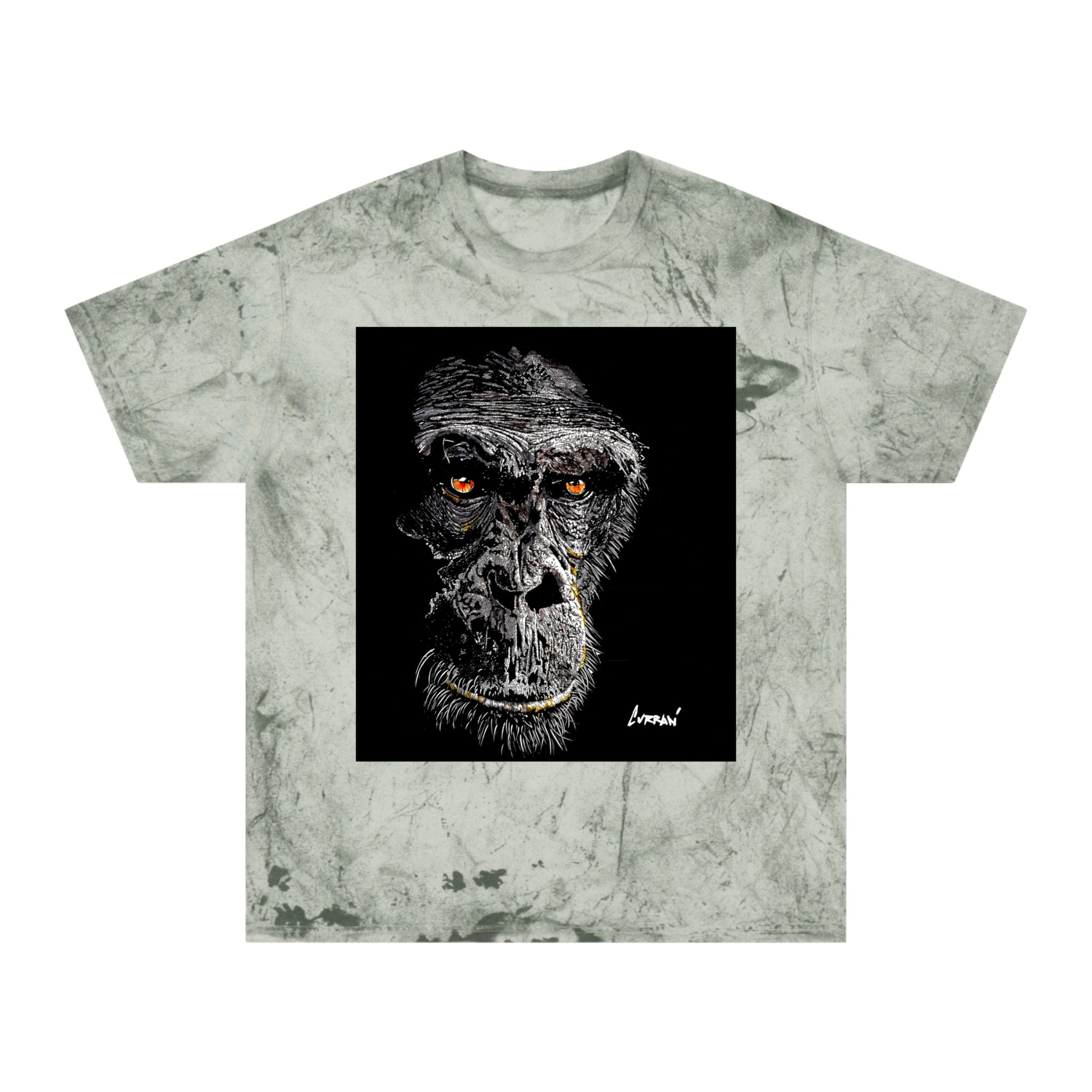 Gorilla Face Color Blast T Shirt Original Hand Drawn Art