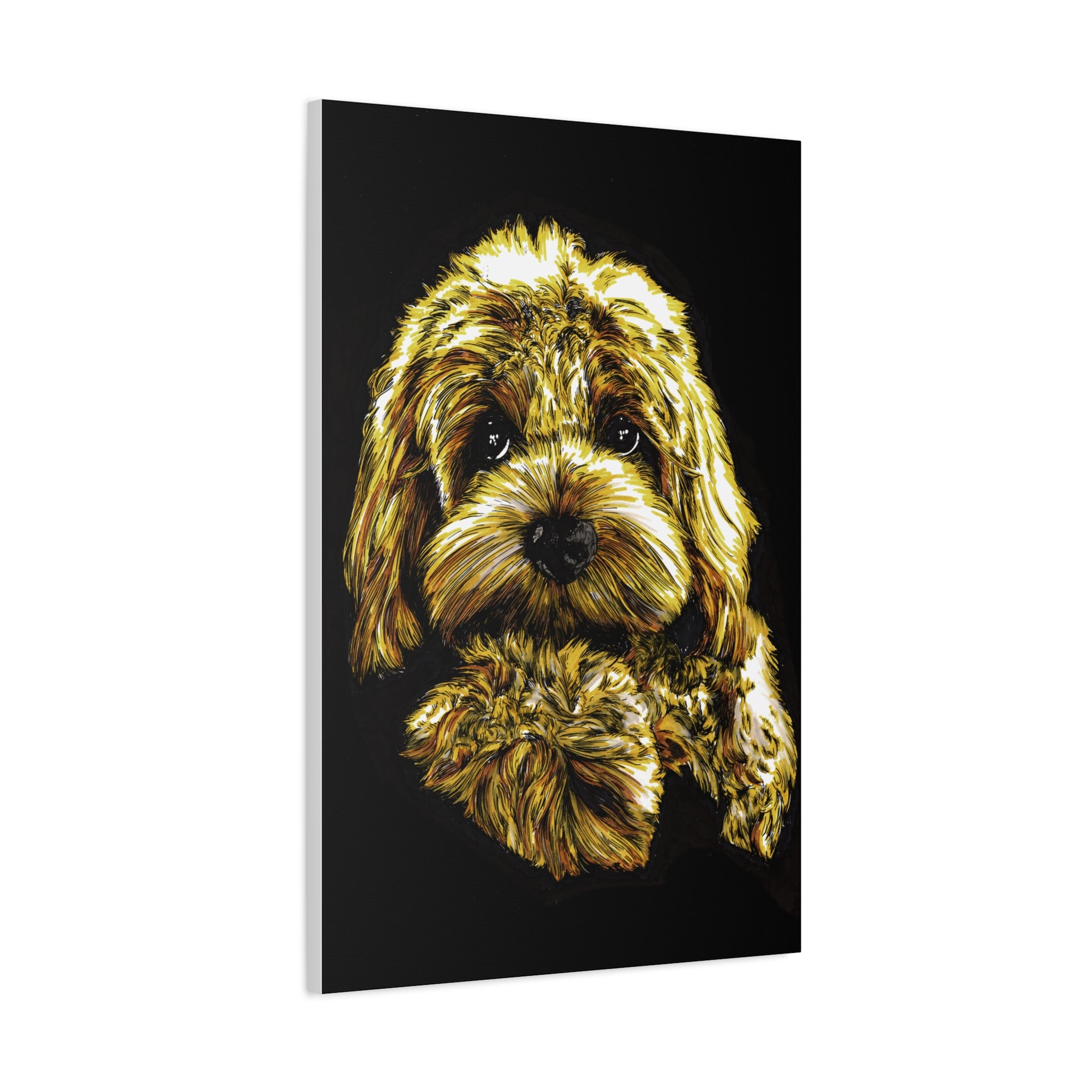 Goldendoodle Print, Hand-Drawn Original Dog Art,
