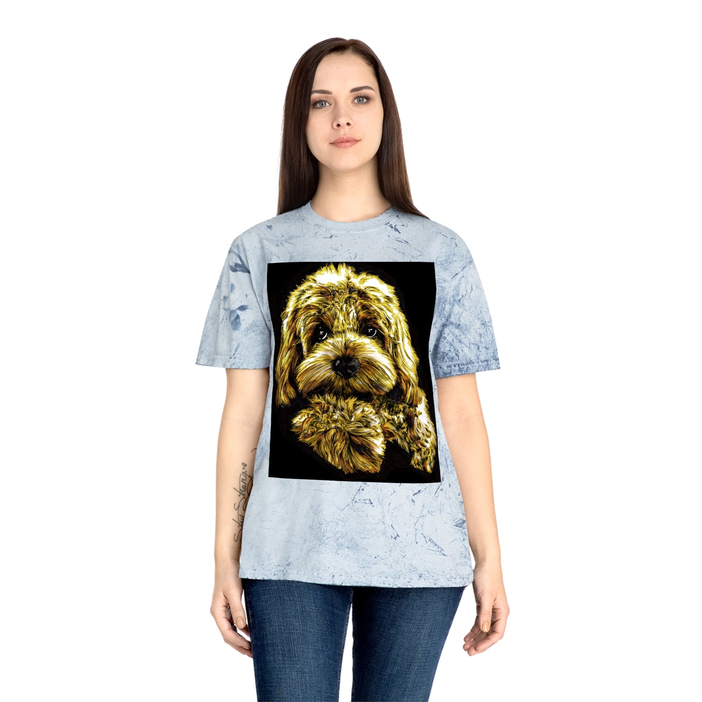 Puppy Color Blast Lover T-Shirt - Unisex Pet Portrait Tee