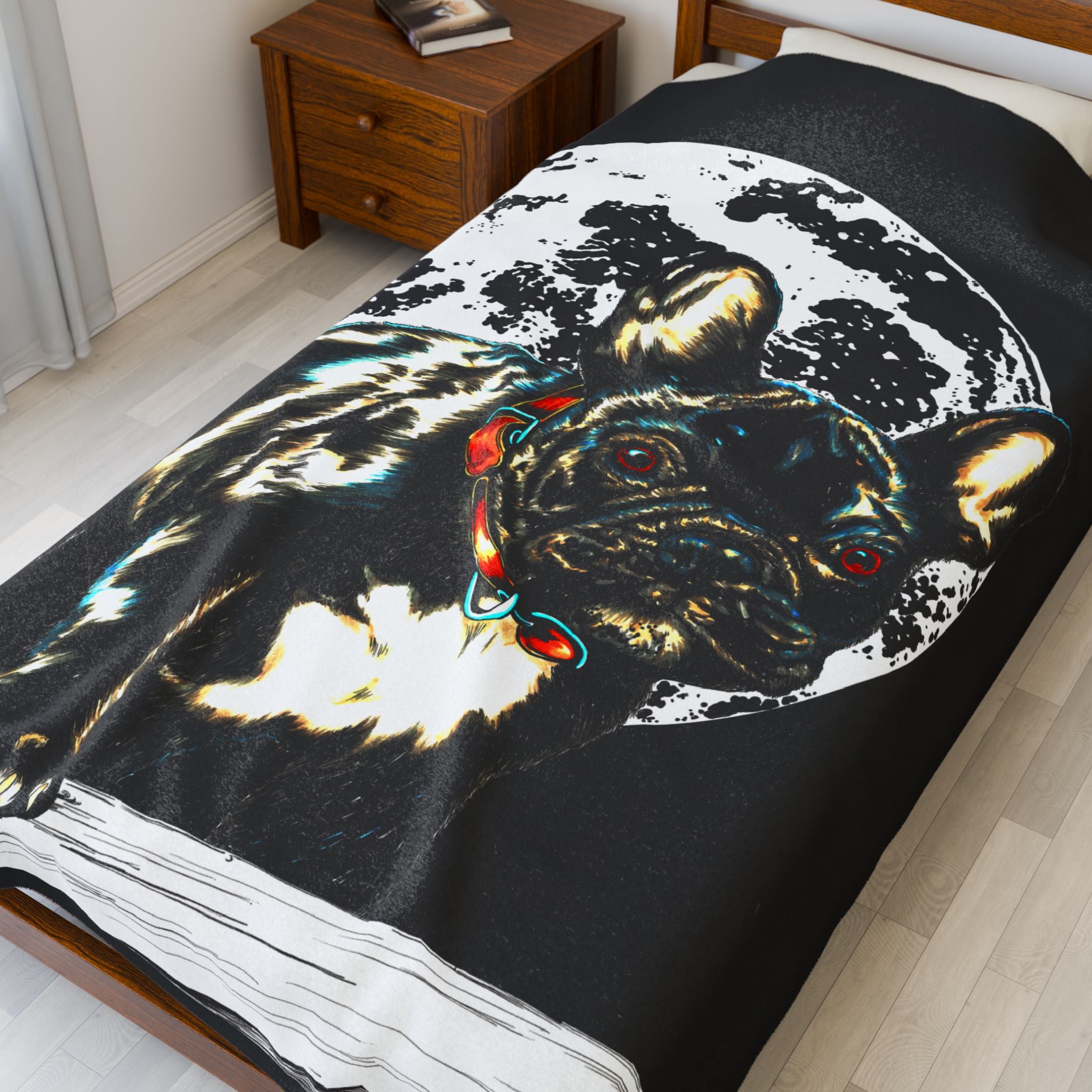 Cozy French Bulldog Velveteen Blanket Perfect for Dog Lovers