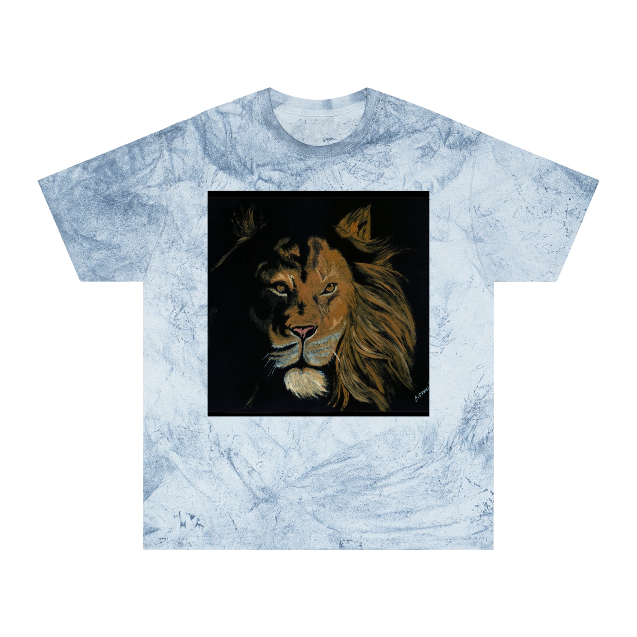Color Blast T Shirt Powerful Lion Design by Kris Curran