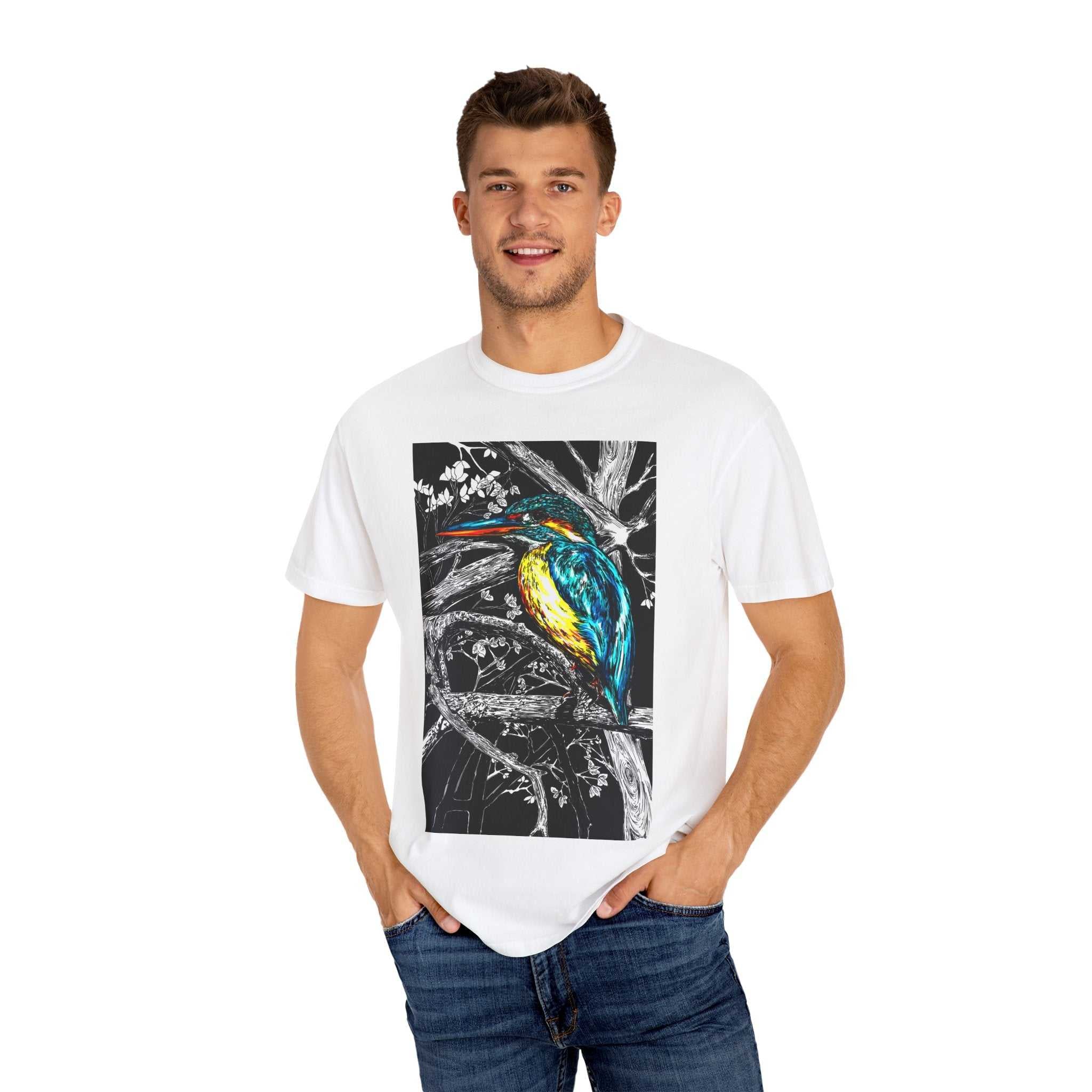 Discover the perfect shirt for nature lovers with our Kingfisher Graphic Unisex T-Shirt - Nature Lover's Tee. Stand out in style!