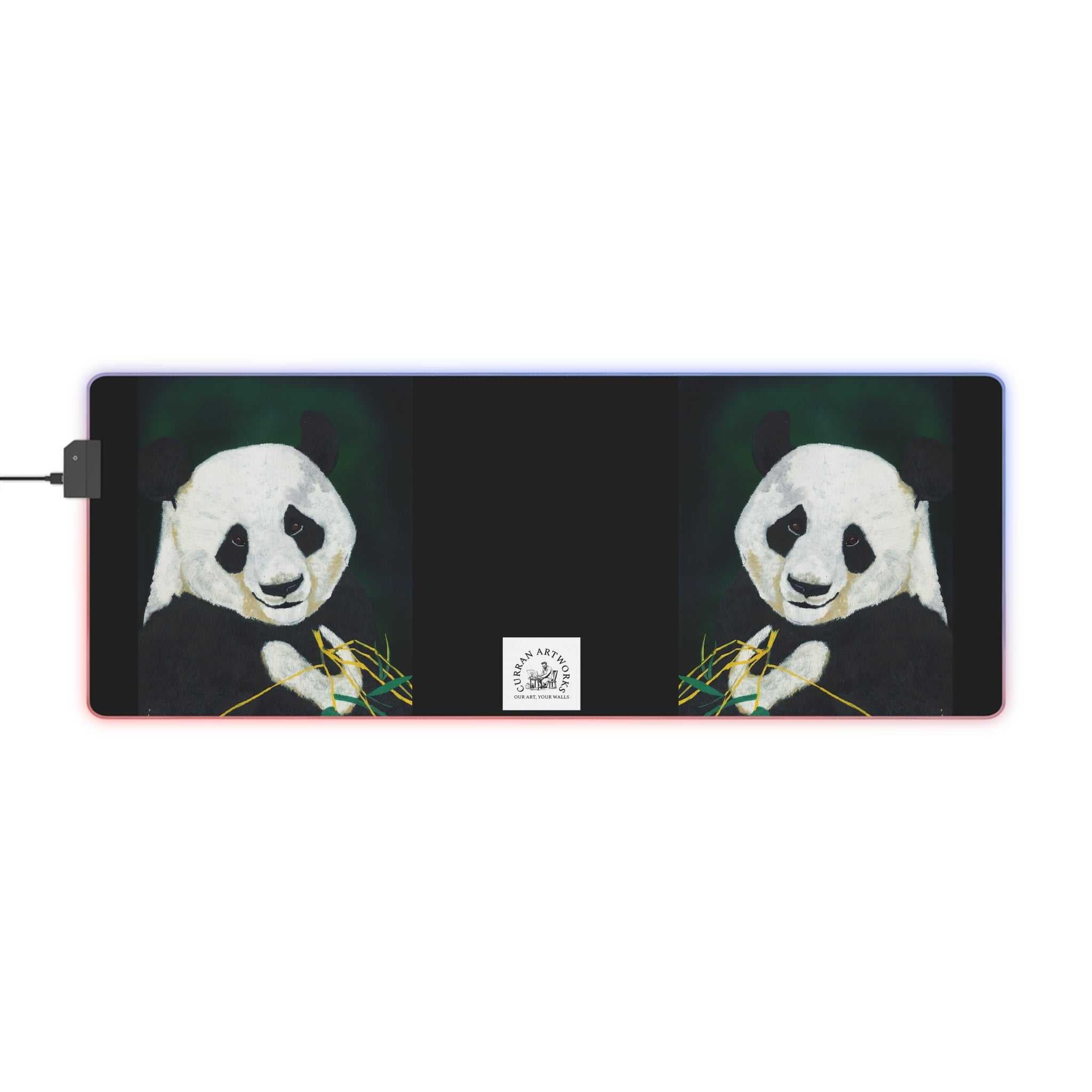 Panda LED Gaming Mouse Pad - RGB Light-Up Desk Accessory