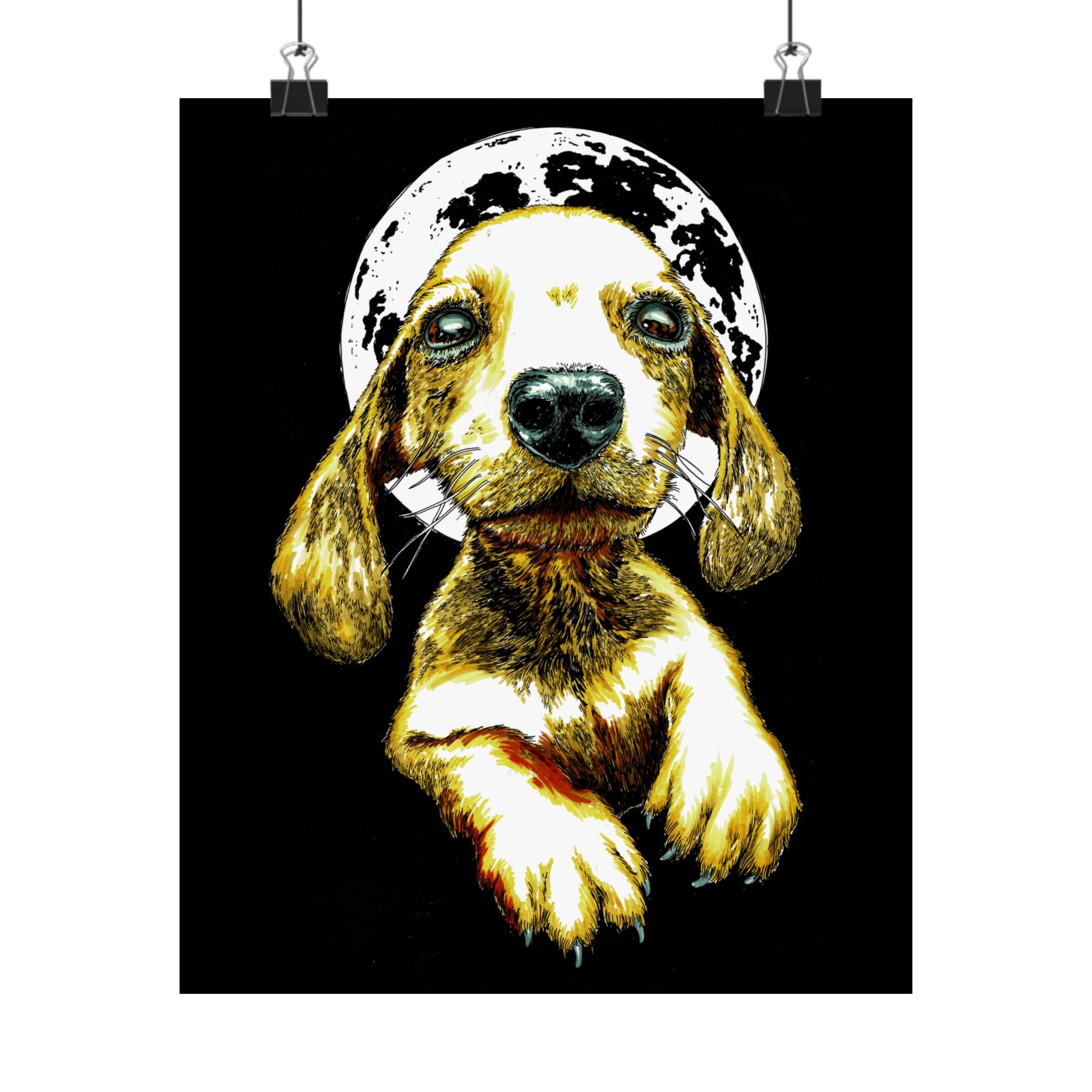 Charming Dog Satin Poster - 300gsm Wall Art Print