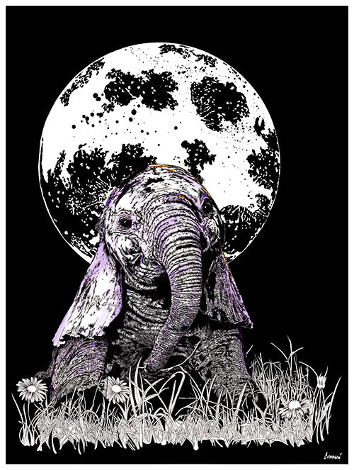Baby Elephant Wall Art Poster