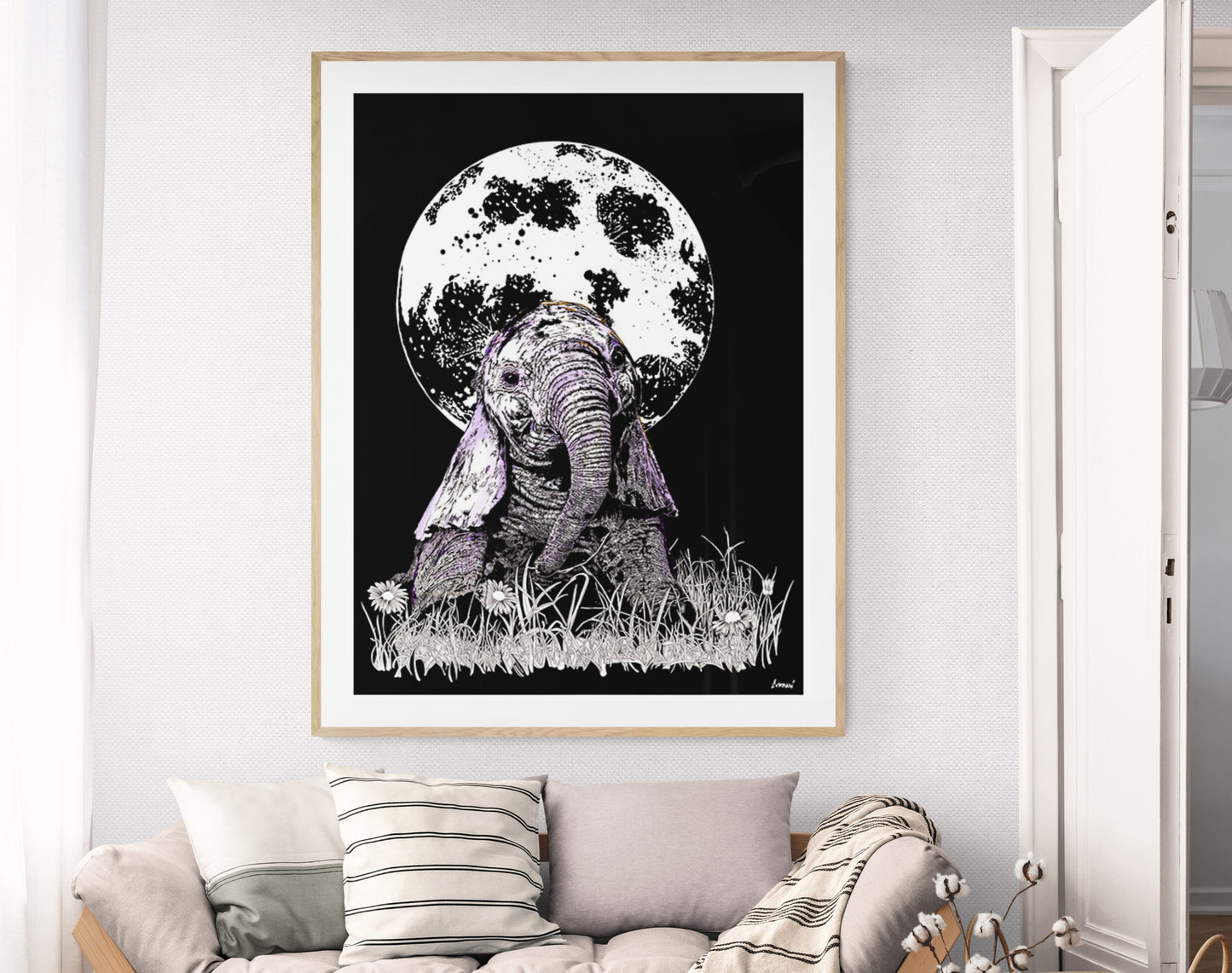 Baby Elephant Wall Art Poster