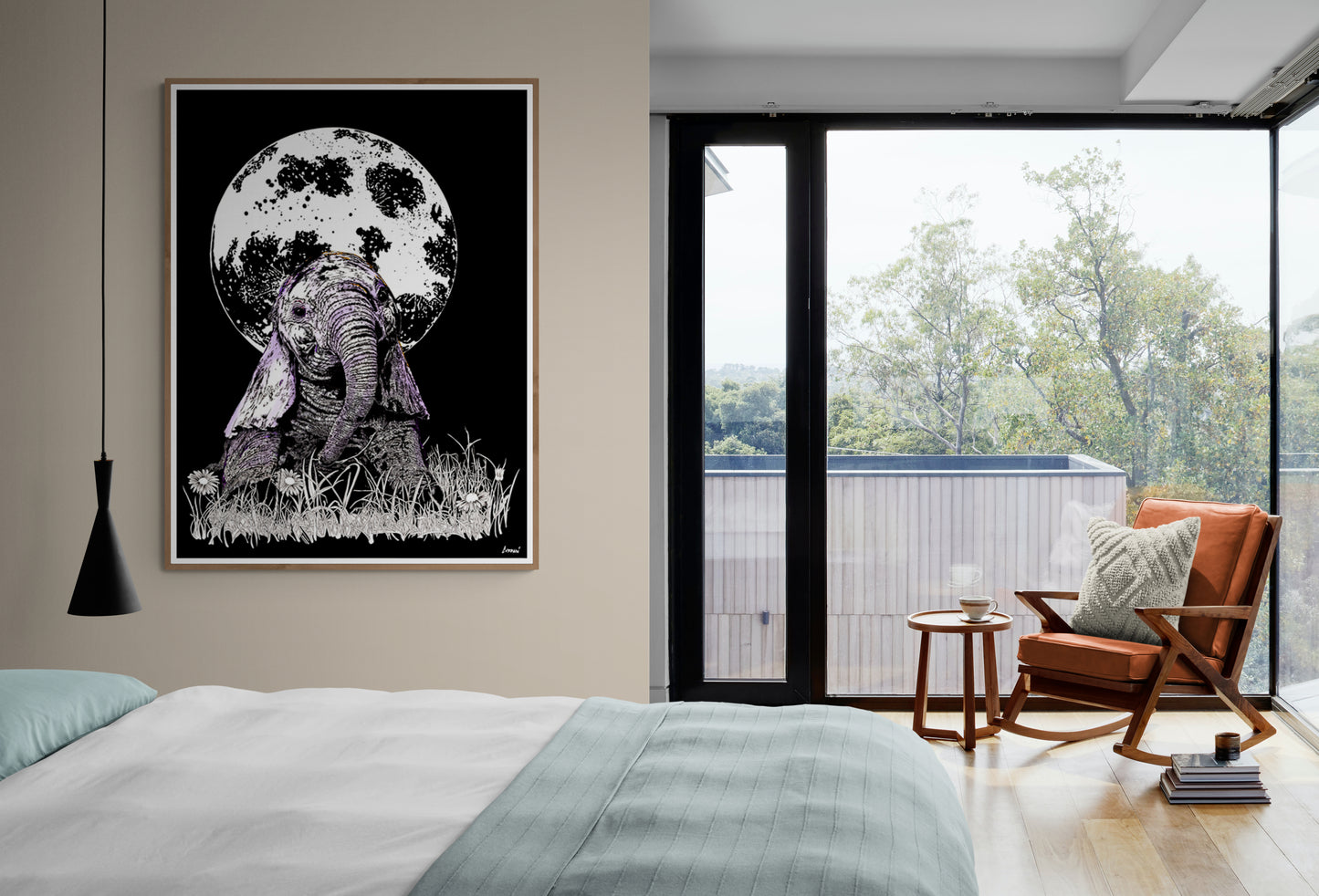 Baby Elephant Wall Art Poster