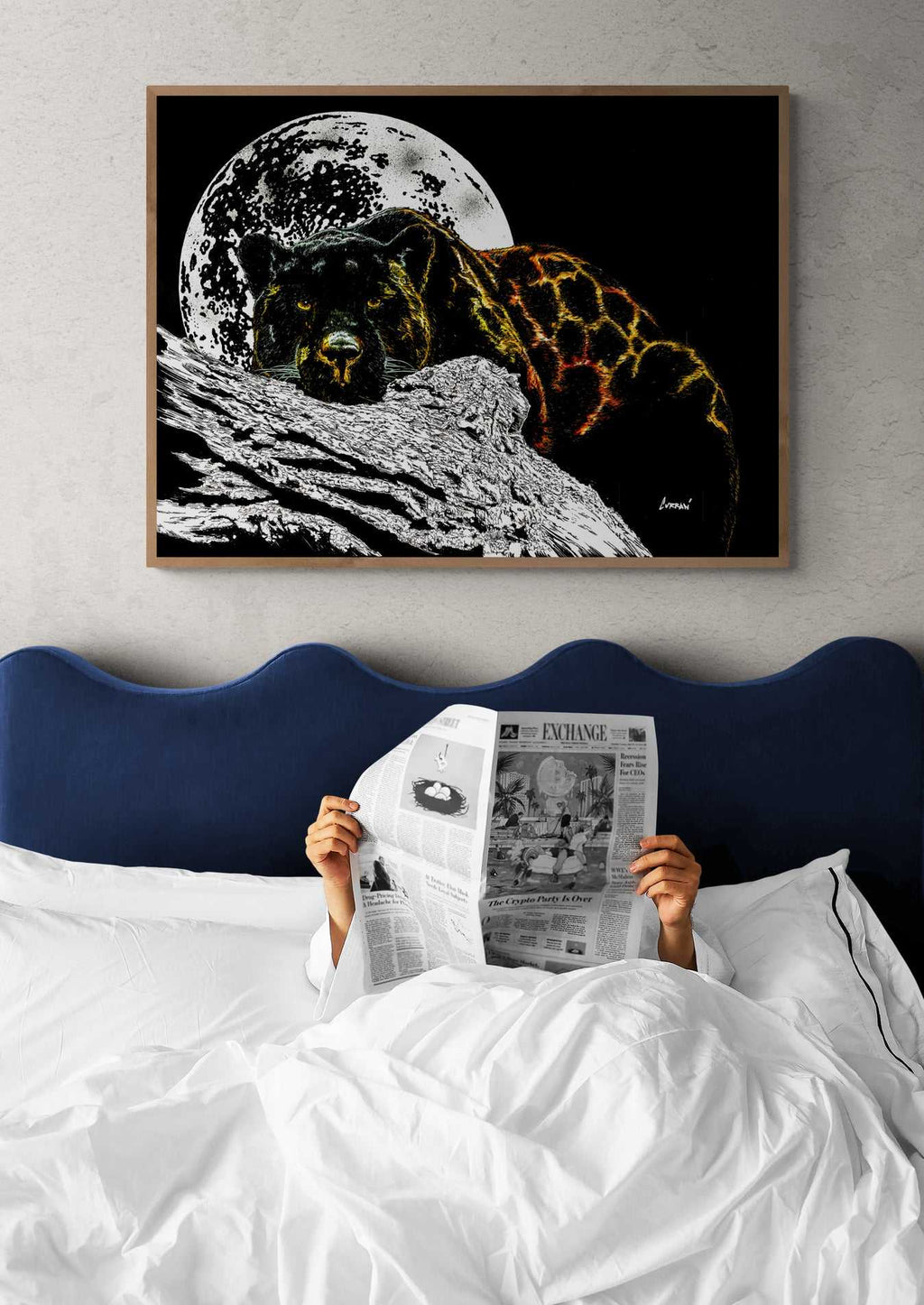 Panther Original Hand Drawn Wall Art Poster