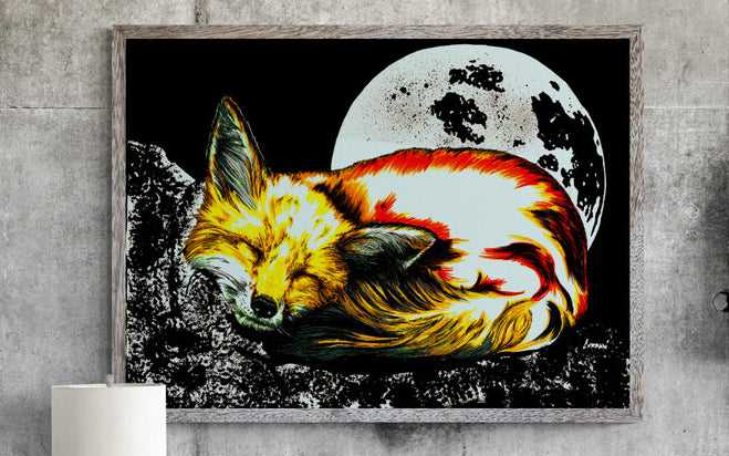 Discover the beauty of the Silent Watcher – Original Hand-Drawn Red Fox by Artist Kris Curran at Curran Artworks. Own a unique piece of art today!
