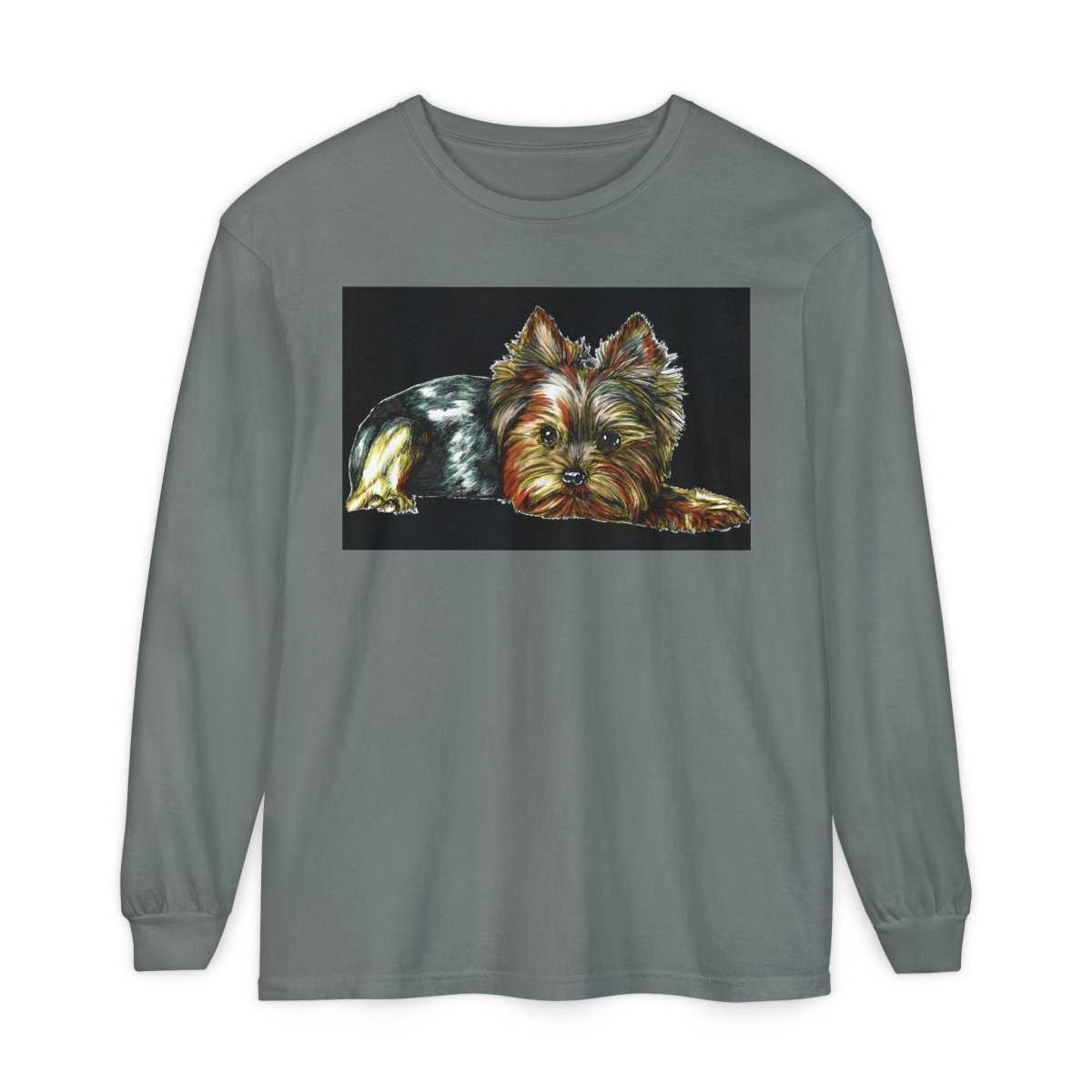 Adorable Yorkshire Terrier Long Sleeve T-Shirt for Dog Lovers - Curran Artworks