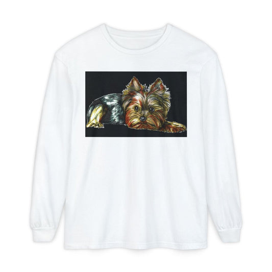 Adorable Yorkshire Terrier Long Sleeve T-Shirt for Dog Lovers - Curran Artworks
