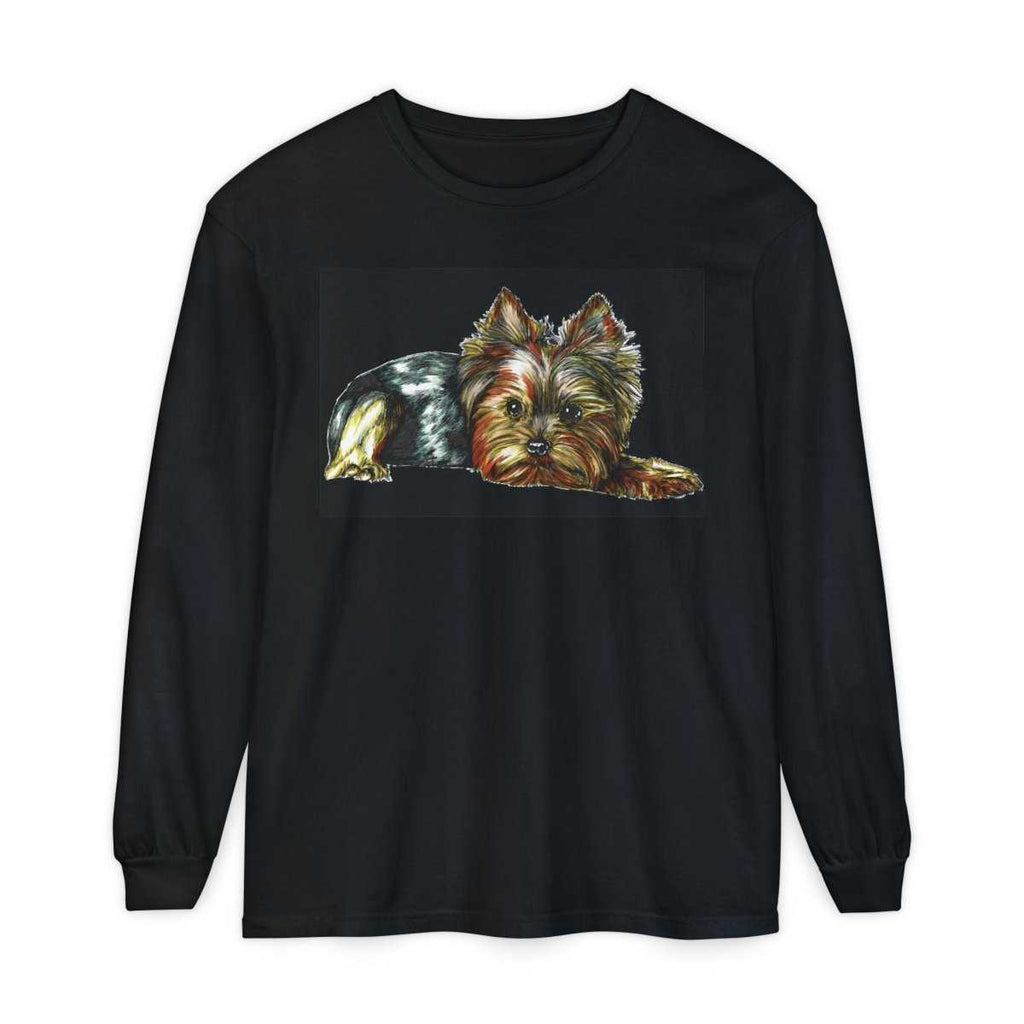 Adorable Yorkshire Terrier Long Sleeve T-Shirt for Dog Lovers - Curran Artworks