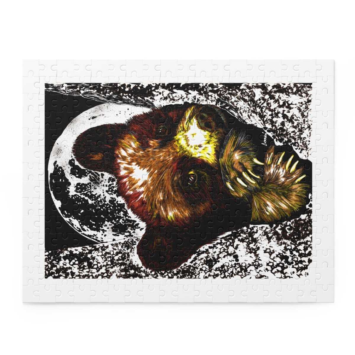 Artistic Brown Bear Cub Puzzle for Nature Lovers