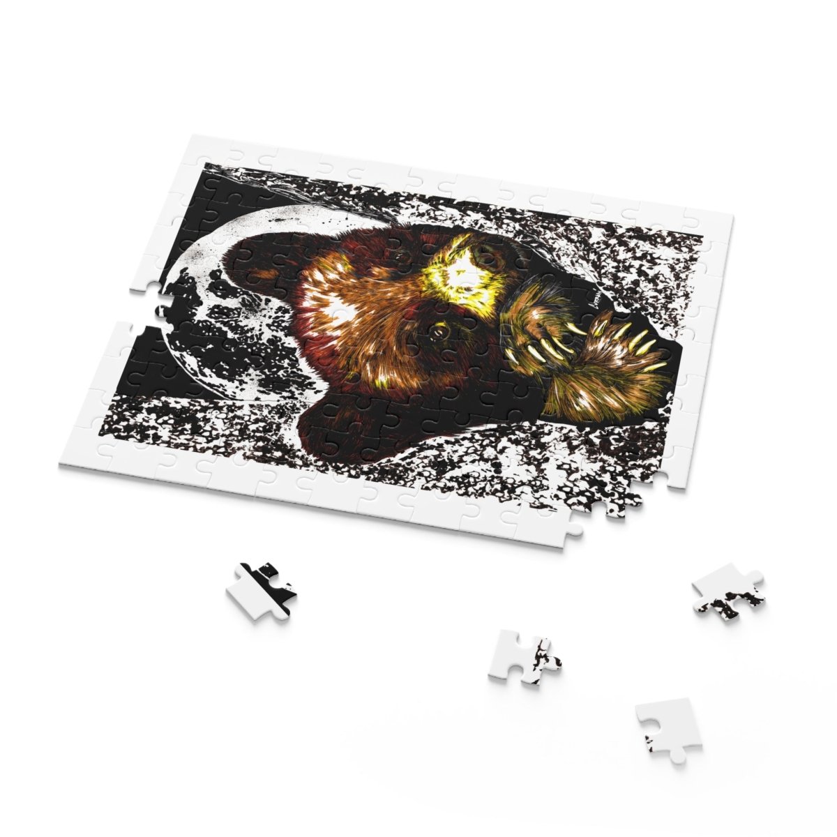 Artistic Bear Puzzle - 120, 252, 500 - Piece Jigsaw for Nature Lovers - Curran Artworks
