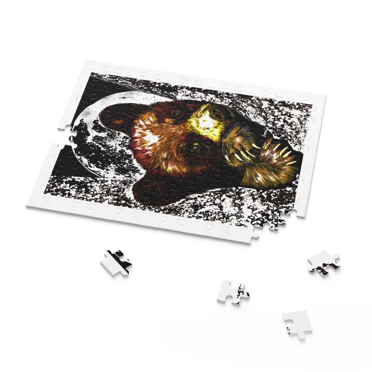 Artistic Brown Bear Cub Puzzle for Nature Lovers