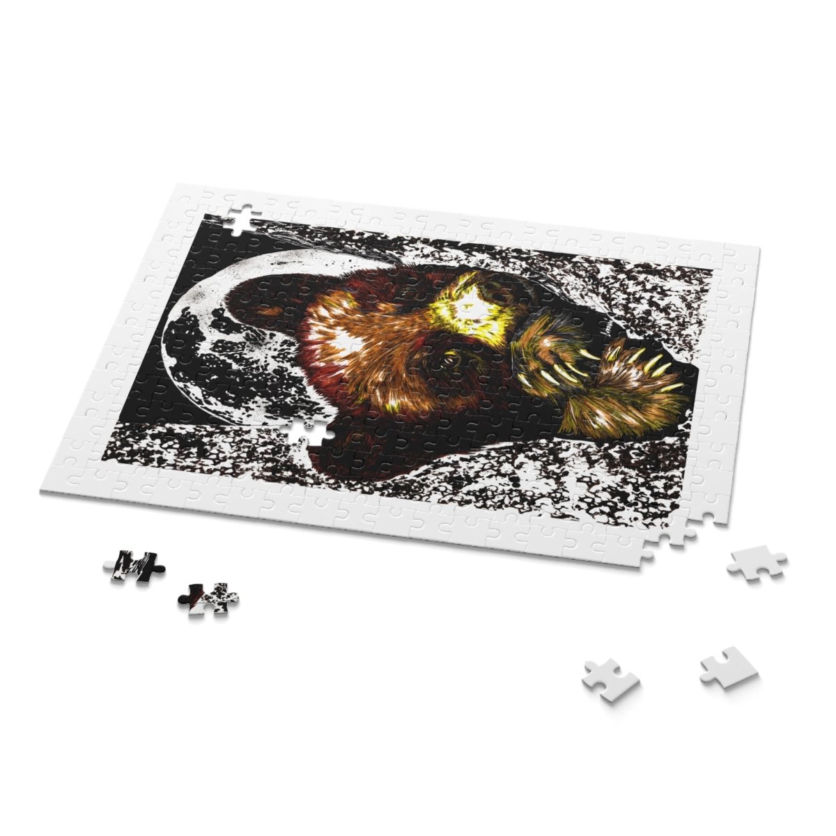 Artistic Bear Puzzle - 120, 252, 500 - Piece Jigsaw for Nature Lovers - Curran Artworks