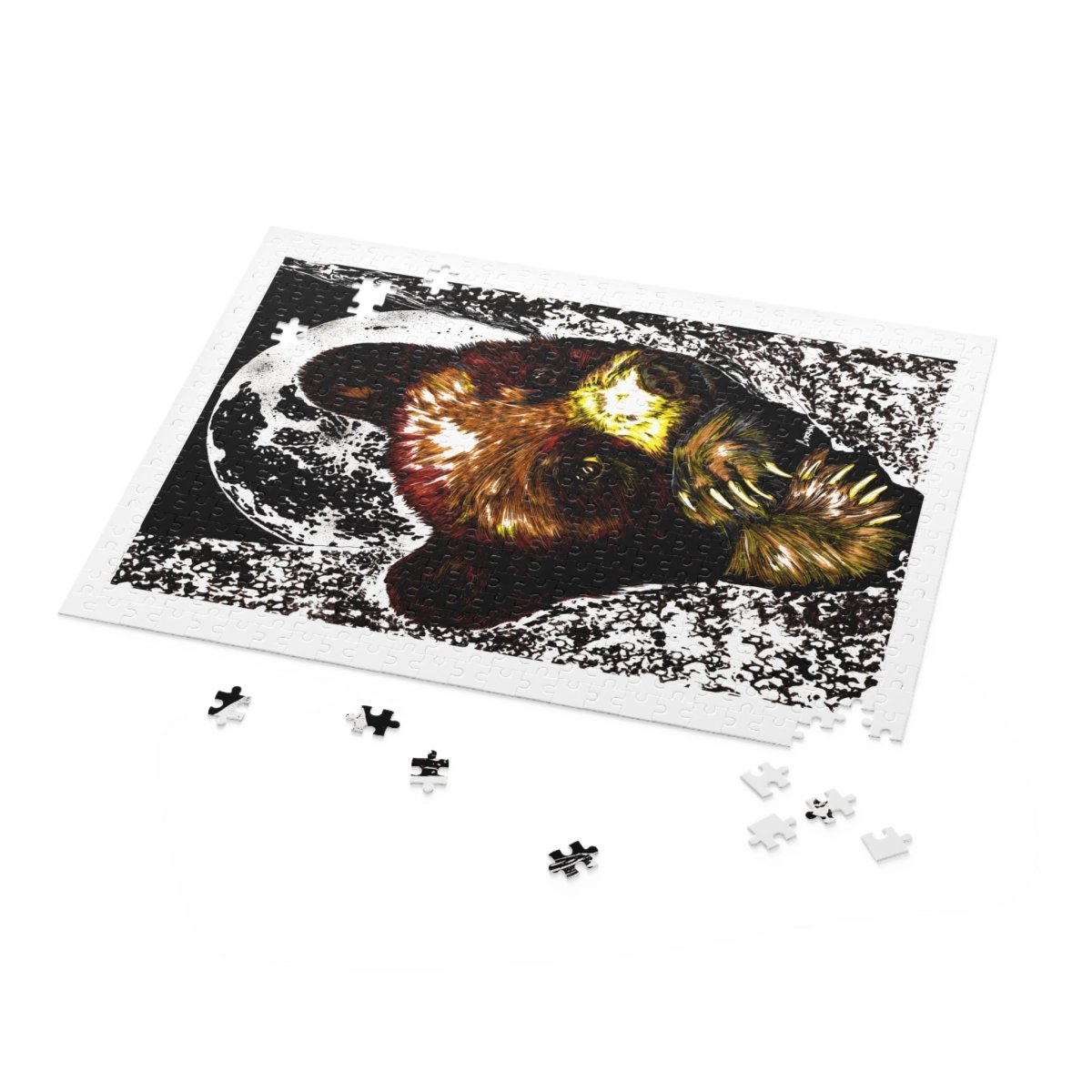 Artistic Bear Puzzle - 120, 252, 500 - Piece Jigsaw for Nature Lovers - Curran Artworks