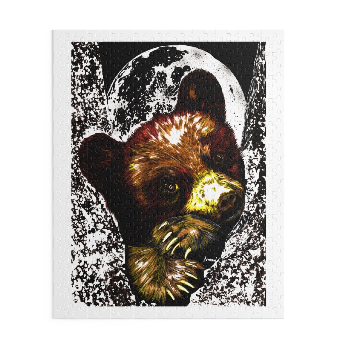 Artistic Bear Puzzle - 120, 252, 500 - Piece Jigsaw for Nature Lovers - Curran Artworks